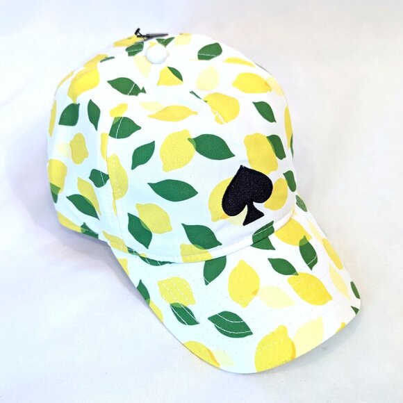 NWT Kate Spade HatWhite Yellow & Green Lemon Toss Baseball CapOne Size